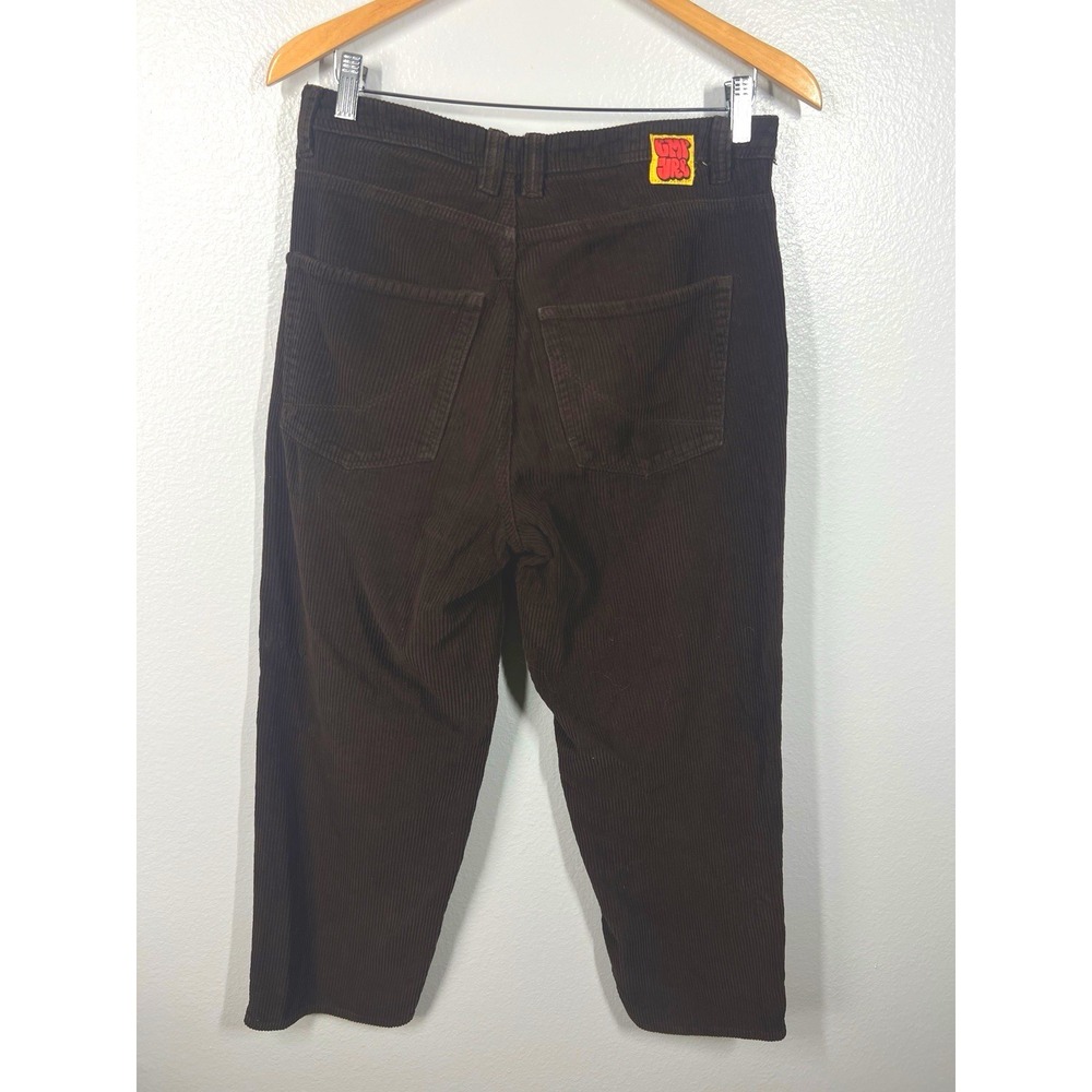Empyre Men's Corduroy Baggy Y2K Style Relaxed Skater 30x27 Brown